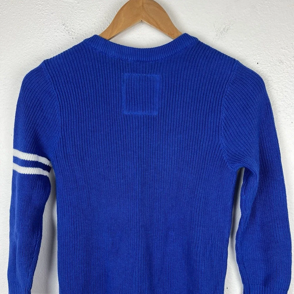 Hollister Women's Small Retro Varsity Letterman Sweater Cardigan Preppy - Picture 6 of 10
